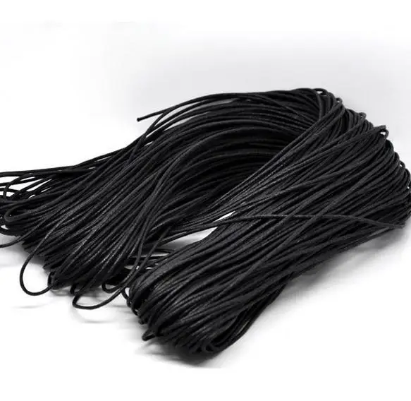 Craft Jewelry Making 400M Black Waxed Cotton Necklace Cord 1mm Free Shipcord 1mmnecklace