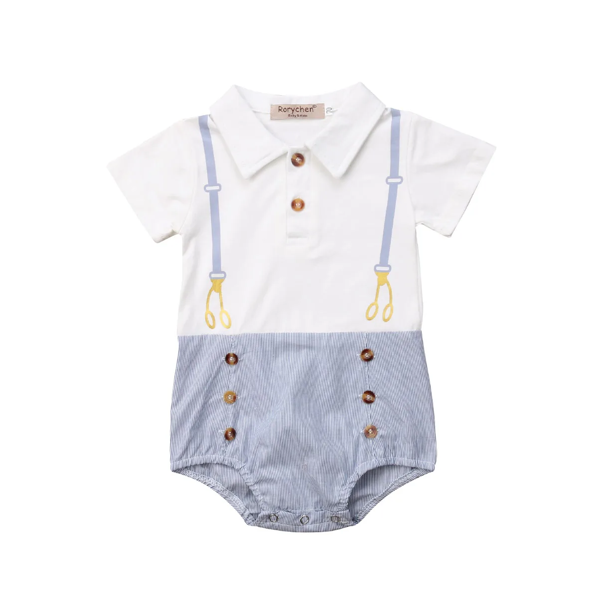 Симпатичные новорожденных одежда для малышей мальчиков джентльмен комбинезон короткий рукав для маленьких мальчиков комбинезон для маленьких мальчиков Костюмы