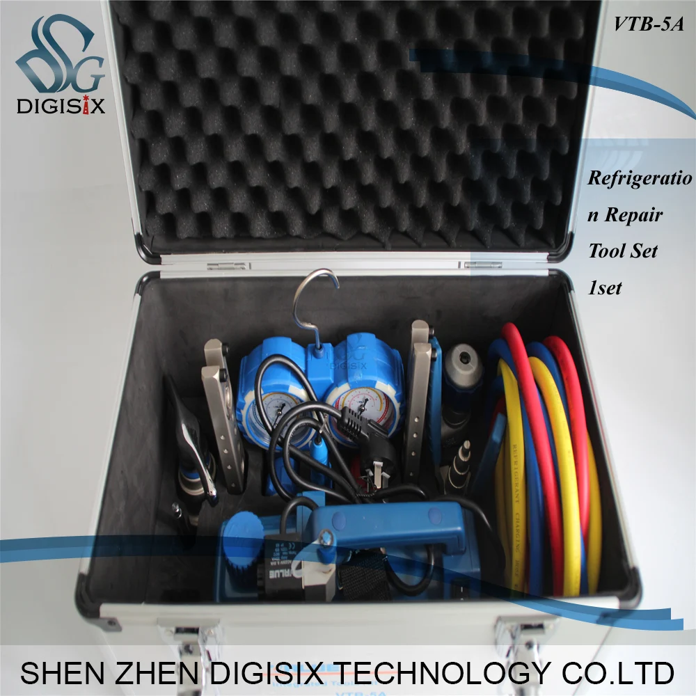 

Free shipping High quality VALUE 7in1 VTB-5A Refrigeration Repair Tool Set With Aluminum alloy box