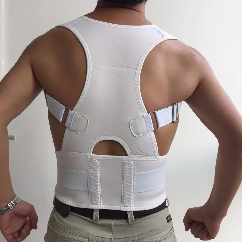 Унисекс Регулируемая Магнитная терапия power Back плечевая осанка корректирующий жилет задний Поясничный ремень для мужчин