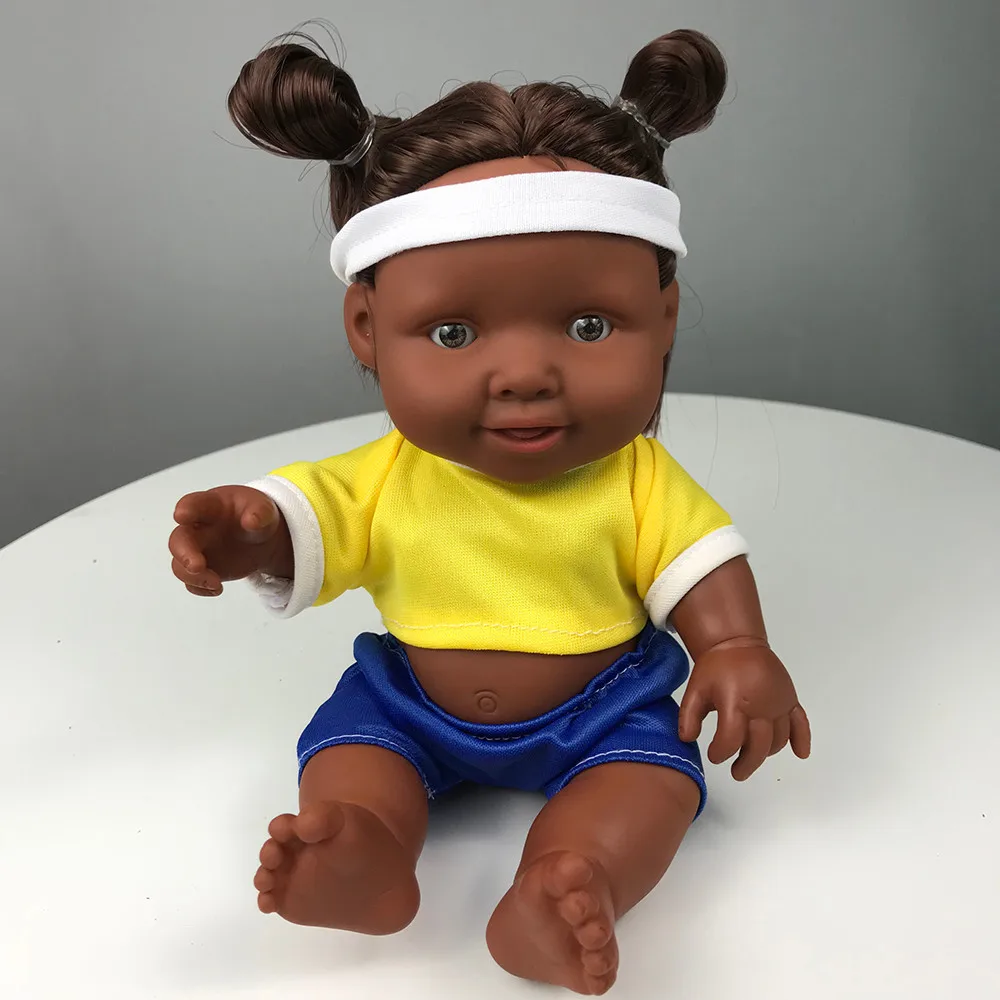 Baby Dolls For Girls Movable Joint African Doll Toy Black Doll Best Gift Baby Dolls Kids Fun Toy Children Birthday Gifts L905