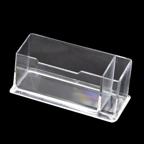 1 шт Ясно пластиковая визитка дисплей стойки с подставкой для пера 12 см х 5 см х 4 см