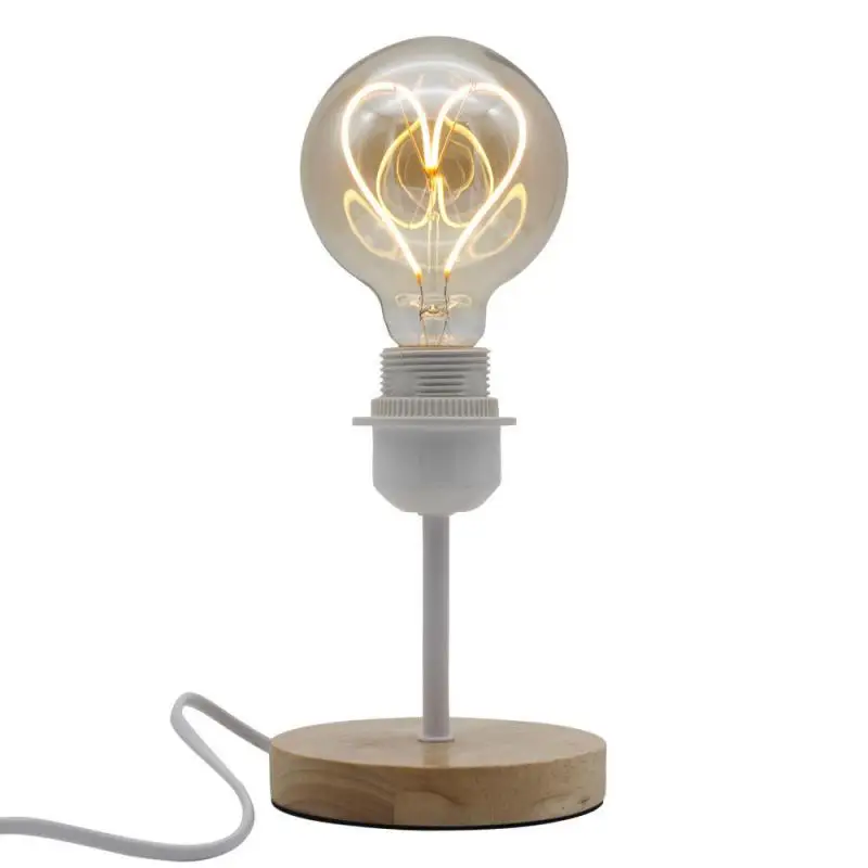 

E27 Desk Lamps Antique Wood Imitation Wooden Table Lamp Luminarias De Interior Key switch Reading desk lamp