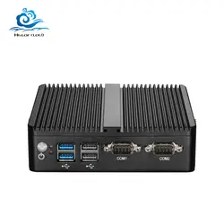 HLY мини-ПК Dual LAN Celeron N2810 Celeron J1900 мини-компьютер Gigabit LAN Windows 7 pfsense firewall PC Mini 2 * COM HDMI ТВ коробка