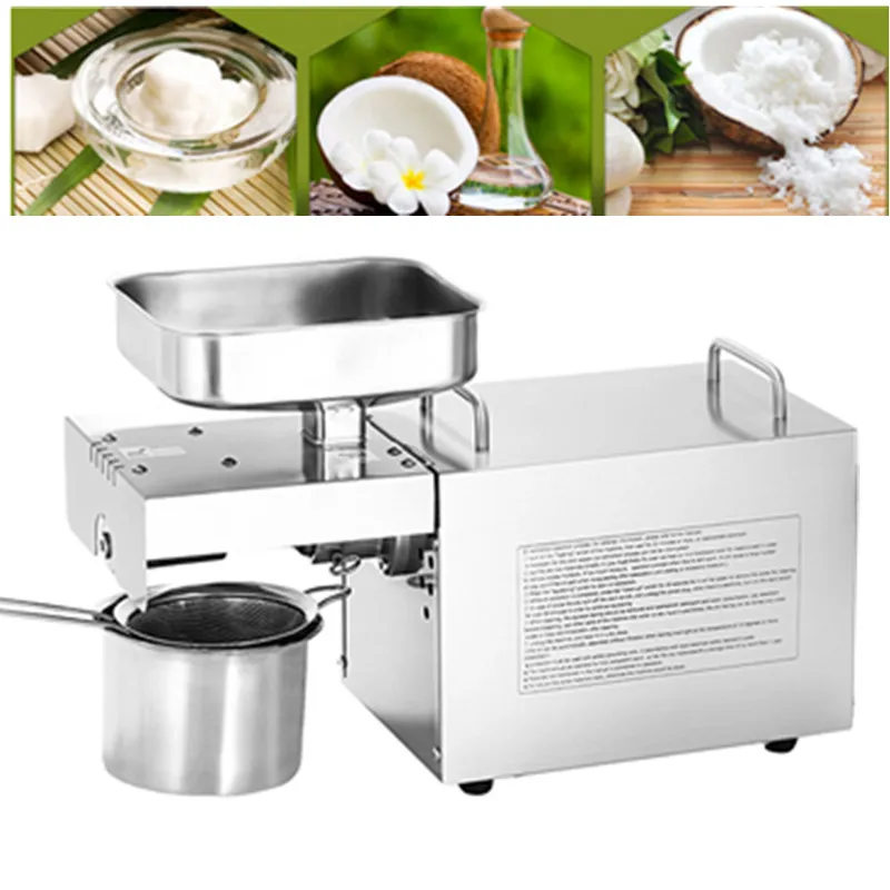 

Mini Stainless Steel Sunflower Herbal Black Seed Cocoa Oil Extraction Machine, Cold Oil Press Expeller Coconut Oil Press Machine