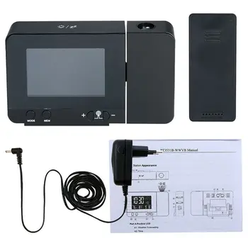 

Eu Plug Lcd Digital Projection Alarm Clock Radio-Controll Wireless Weather Station Projection Clock With Date Dual Alarm Snooz