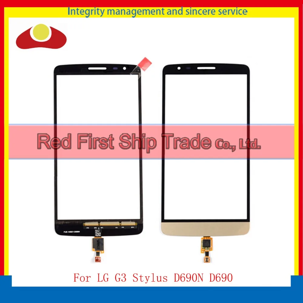 10Pcs/Lot High Quality 5.5&quot For LG G3 Stylus D690N D690 Touch Screen Digitizer Sensor Glass Lens Panel Black White Gold+Tracking |