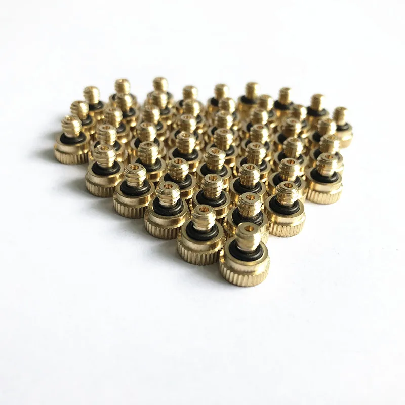 

S181 25pcs/bag brass Fog Mist Nozzle, Low Pressure Mist Cooling Nozzle, Thread Misting Nozzles Orifice 0.1-0.8mm