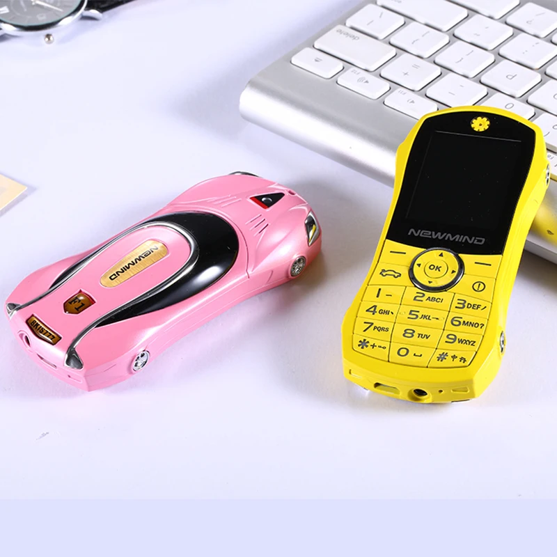 Роскошный маленький мобильный телефон в форме машины, NEWMIND F1, две sim-карты, четырехдиапазонный GSM 1000 мАч, 1,8 дюйма, маленький экран, мини-мобильный телефон