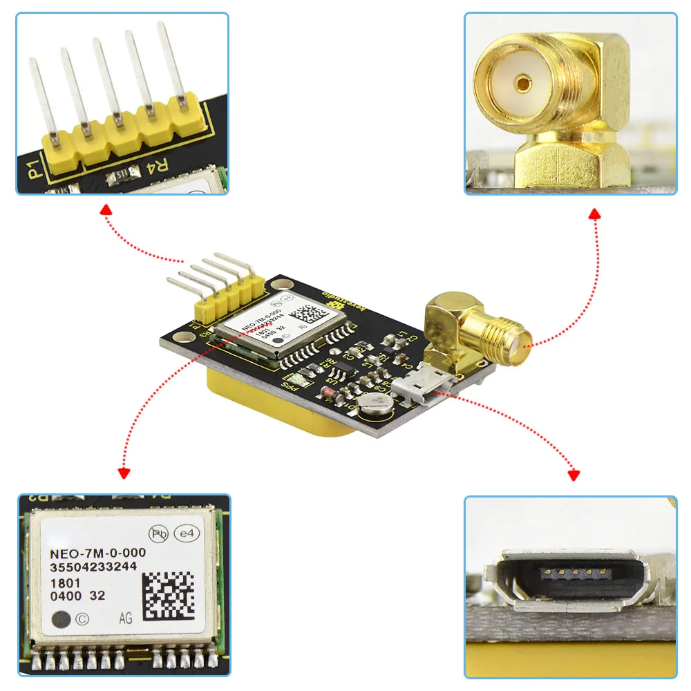 Keyestudio gps NEO-7M модуль для Arduino