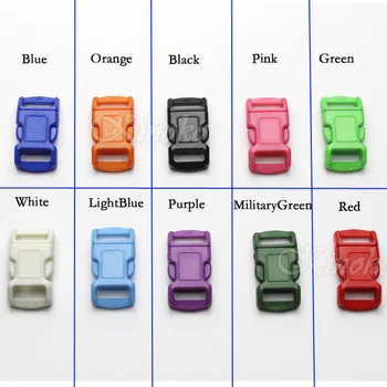

1000pcs/ Pack 3/8" Plastic Contoured Curved Buckles For Survival Paracord Bracelets Backpack Webbing 11mm #A033