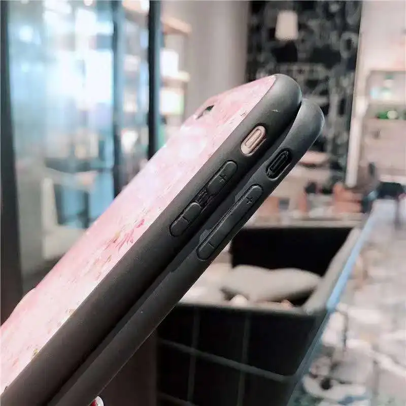 Чехол для телефона iPhone X XS Max XR Роскошный розовый Силиконовый мягкий чехол из