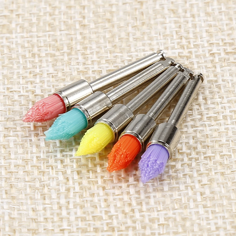 100 шт. насадка для зубной щетки многоцветная нейлоновый конус Тип кисть для полировки зубной щетки инструмент для полировки нейлоновая щетка