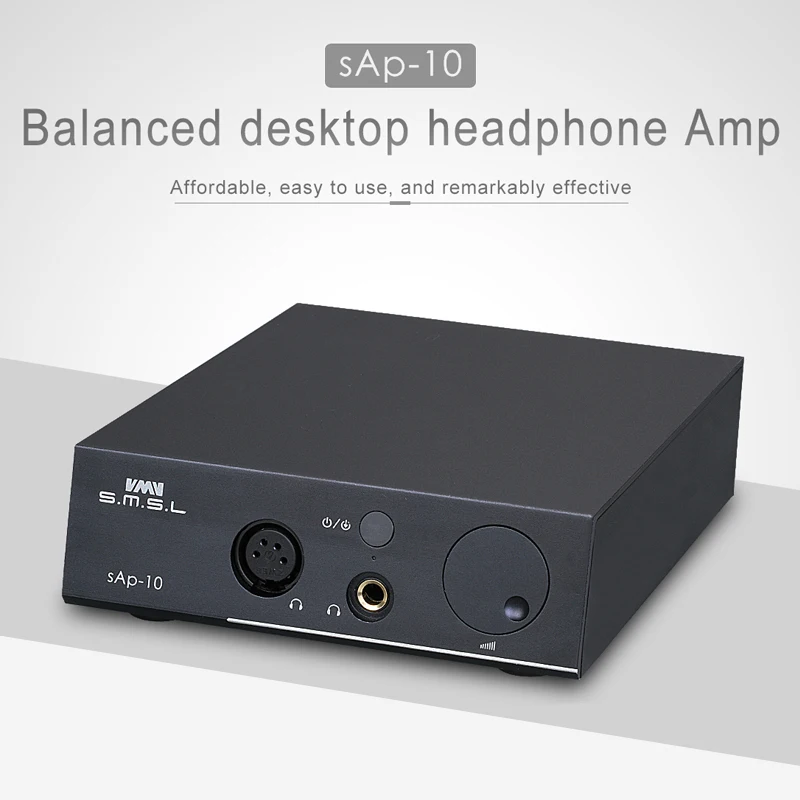 SMSL SAP-10 MINI HIFI audio Full Balance Headphone Amplifier Linear Power Supply High Power Headphones Amplifiers AMP 2*TPA6120