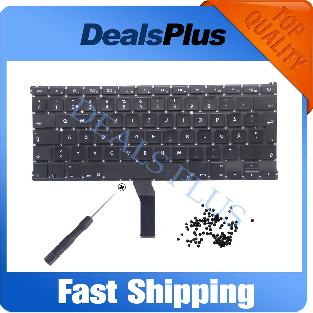 

NEW Sweden Swedish Keyboard For Macbook Air 13" A1466 A1369 MD231 MD232 MC503 MC504 Year of 2011 to 2016