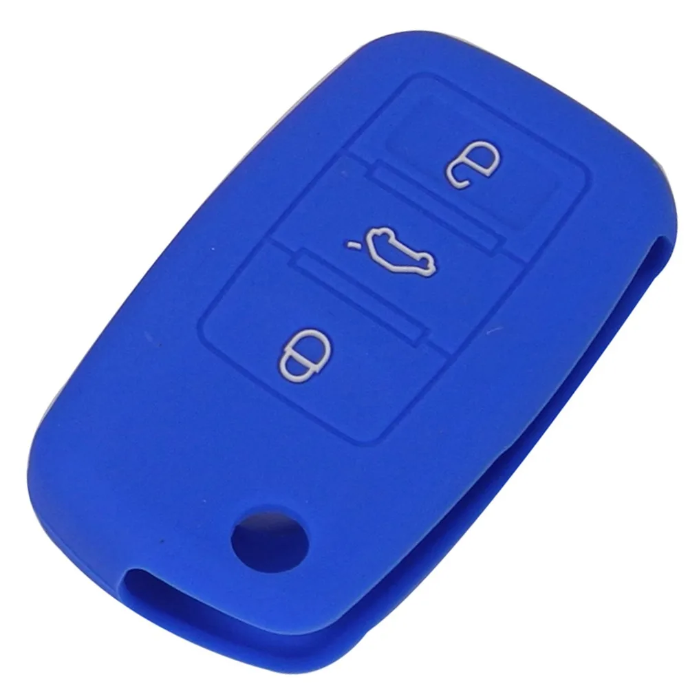 Keyforkess 30 pz/lotto Cassa Chiave Del Silicone Per VW Polo Passat B5 Sedile Golf Jetta Mk6 Tiguan Più Eos Scirocco Coleotteri copertura FOB 9 0DSwarehouse9203