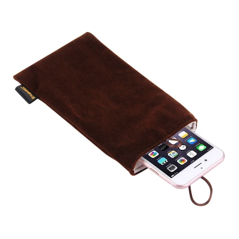 HAWEEL Для женщин Для мужчин мягкие фланелевые сумка с жемчугом и пуговицы для iPhone для samsung мобильного телефона до 5,5 дюймов Экран телефон