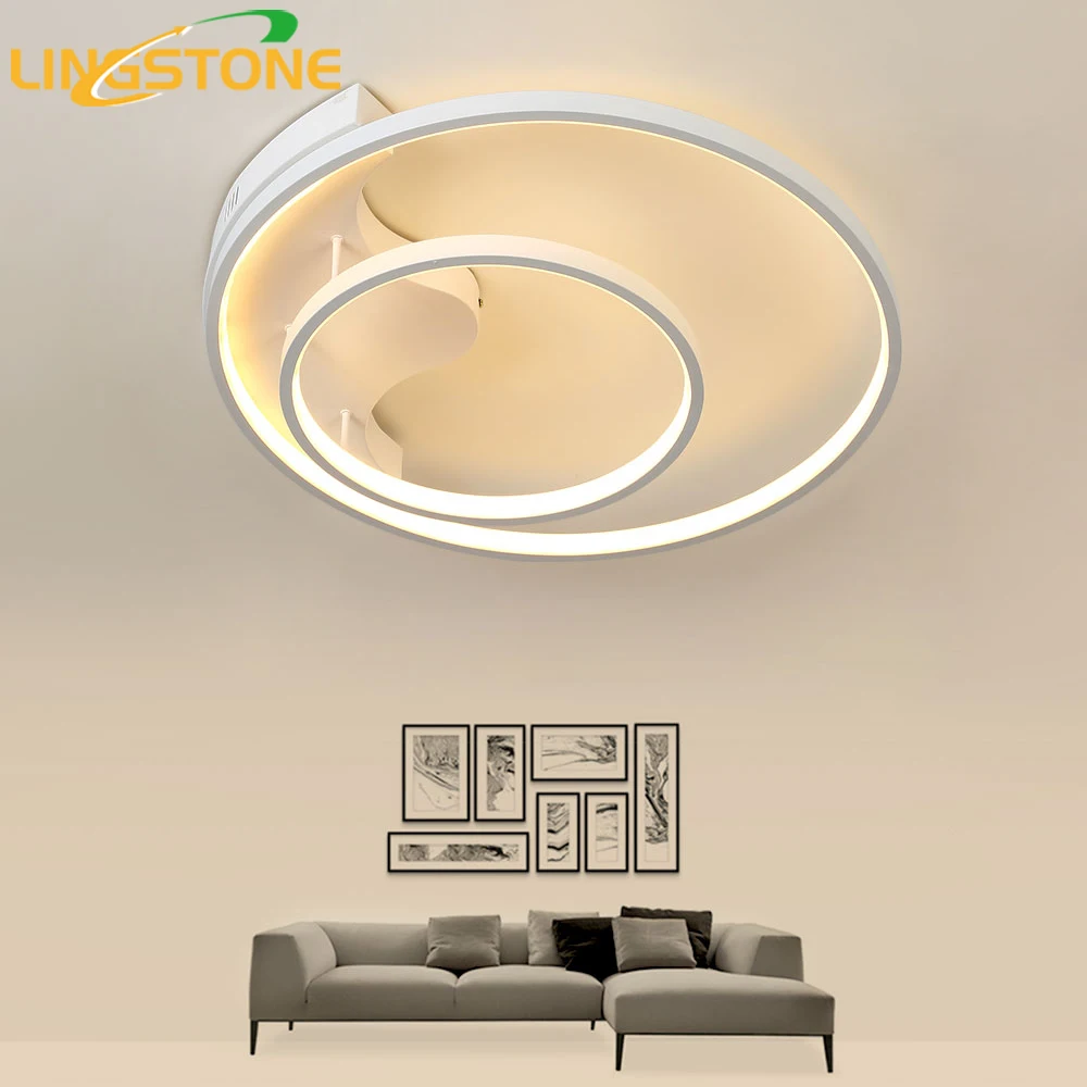 

Modern Led Ceiling Light with Remote Control Ring Kitchen Lighting Ceiling Lamps for Living Room Bedroom Restaurant Bathroom