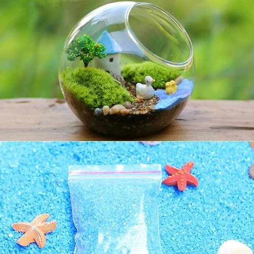 

1 Bag Blue Sand for Miniatures Fairy Garden Moss Terrarium Decor Crafts Bonsai
