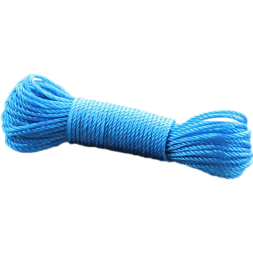 1 шт., 10 м/20 м, цветная нейлоновая одежда, цветная нейлоновая веревка для скалолазания, тяга, веревка, сетка, садовая одежда - Цвет: 20 meters blue