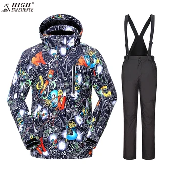 

Free Shipping Ski Suit Men Skiing And Snowboarding Sets Super Warm Waterproof Snowboard Winter Snow Suits High Experience