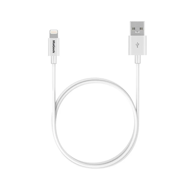 MaGeek 1,0 m/3.3ft кабели для мобильных телефонов MFi Lightning-USB кабель для iPhone 6 6s 5S iPad 4 mini Air 2 iOS 8 9 10 - Цвет: White