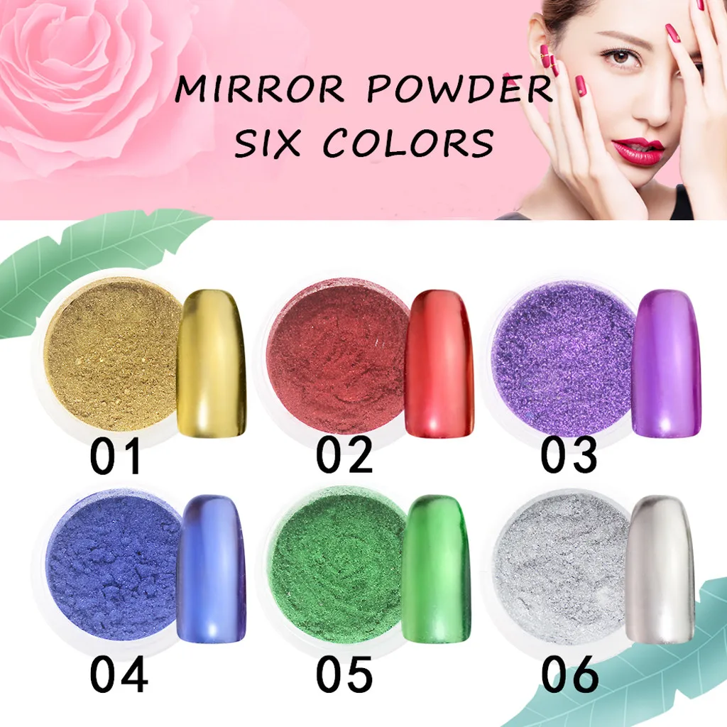 

Glitter Nail Art Mirror Powder Effect Shiny Powder DIY Gel Nail Polish Extension Tool Nails Accessoires vernis semi permanant uv