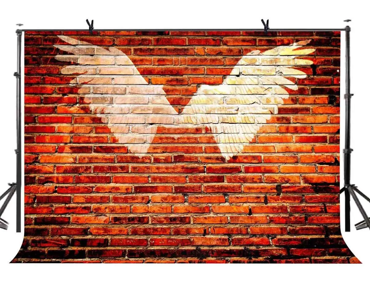 

150x220cm Red Brick Wall Backdrop Opening Wings Photography Background Studio Props
