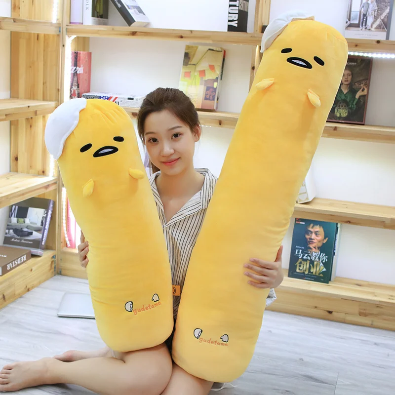 1 шт. 68 см Gudetama ленивое яйцо Длинная Подушка Плюшевые игрушки яйца jun яичный желток Брат Большой дол мягкая игрушка для детей Рождественский подарок