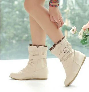 

arrive soft leather ankle boots buckle women boots flats winter shoes ladies female autumn boots black,white,beige Leicpsilverc