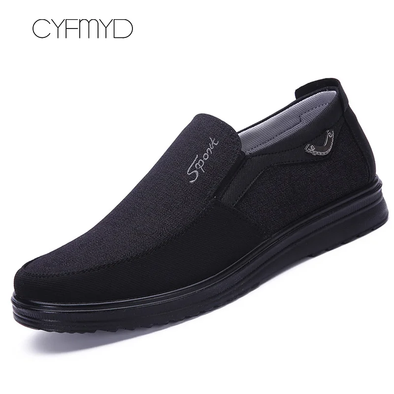 Мужские парусиновые кроссовки; большие размеры 38-50; лоферы в стиле пэчворк; износостойкая резиновая обувь; мужская повседневная теннисная обувь из хлопчатобумажной ткани - Цвет: Black1