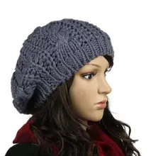 MYTL плетеный мешок шапка Вязание крючком Теплые, зимние, шерстяные Лыжная Шапка Кепка для женщин