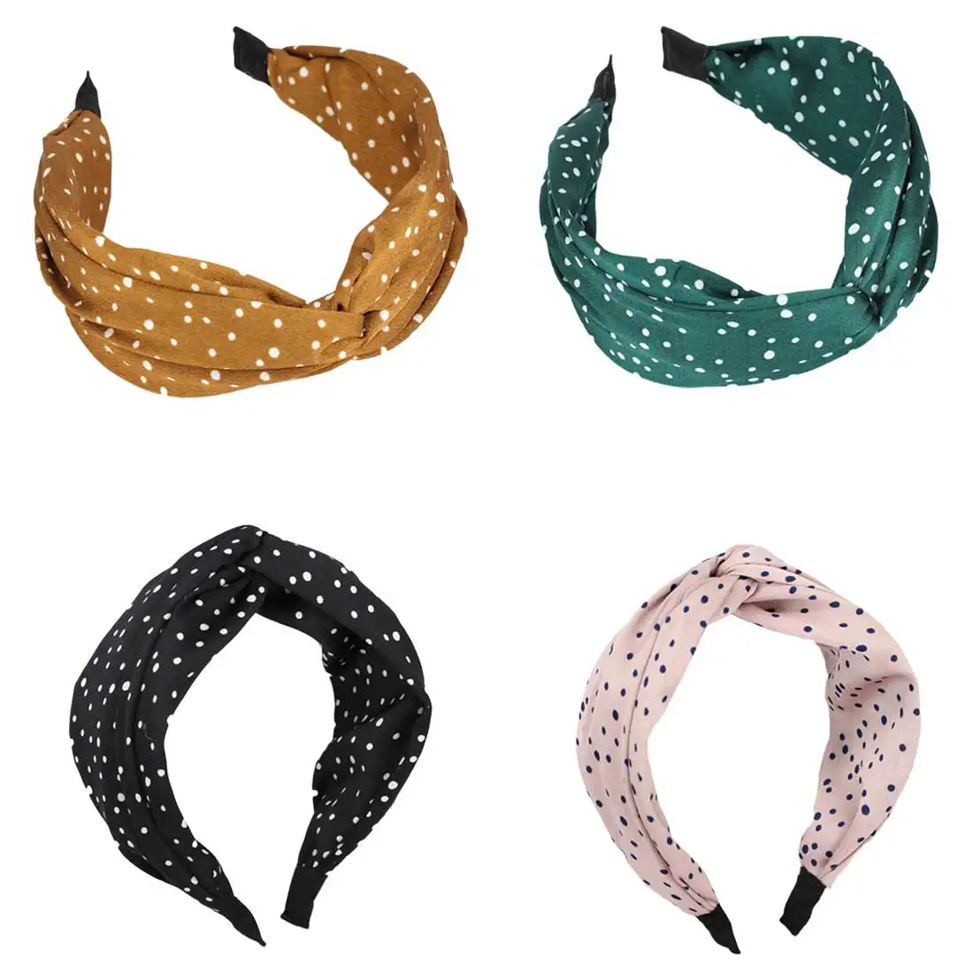 

Women Headband Solid Color Twist Hairband Bow Knot Cross Tie Cloth Head wrap Hair Band Hoop maiden style Hair Accessories