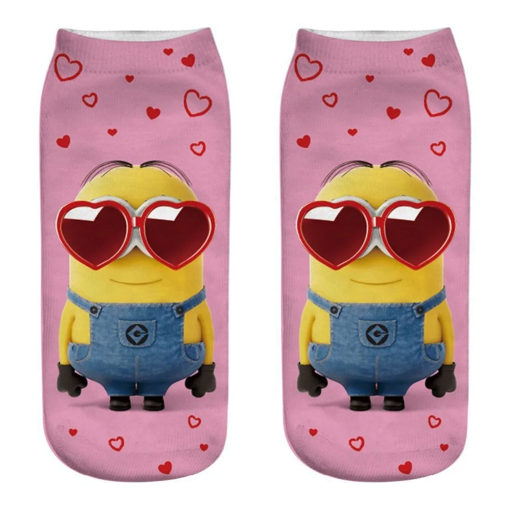 

2019 New 3 pairs cotton despicable Me funny socks Sexy cute Minions socks streetwear happy socks women korean style women mujer