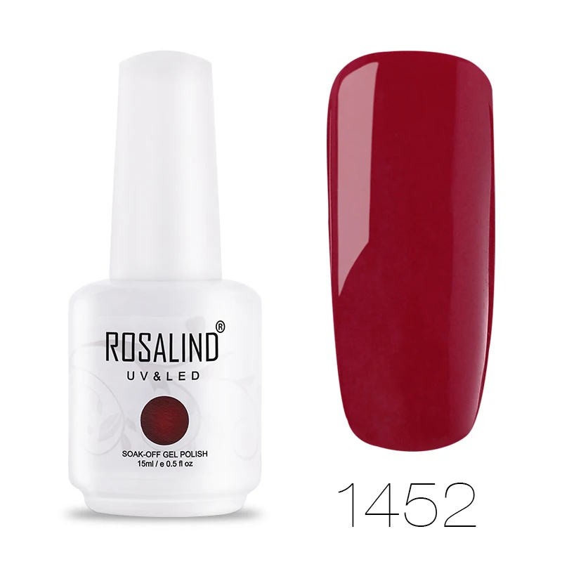 ROSALIND гель 1 S, новинка, 15 мл, Гель-лак для ногтей, УФ-светодиодный, замачиваемый, грунтовка для ногтей, полуперманентный, для дизайна ногтей, гель-лаки для маникюра - Цвет: RH1452
