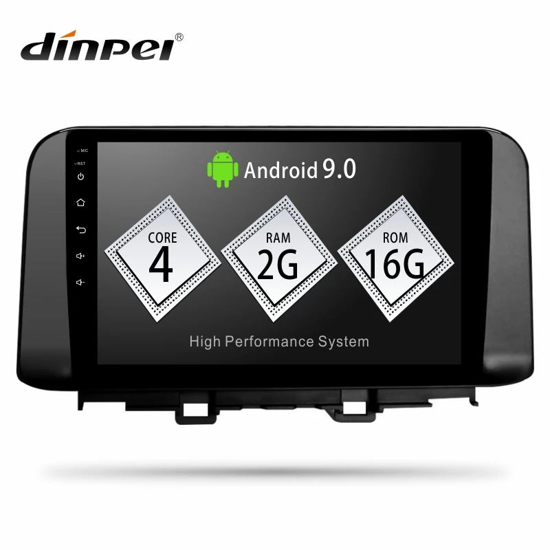 Dinpei Android 9,0 автомобильный Радио мультимедийный плеер для hyundai Kona Encino gps навигация Wifi видео carplay androidauto - Цвет: Without Carplay