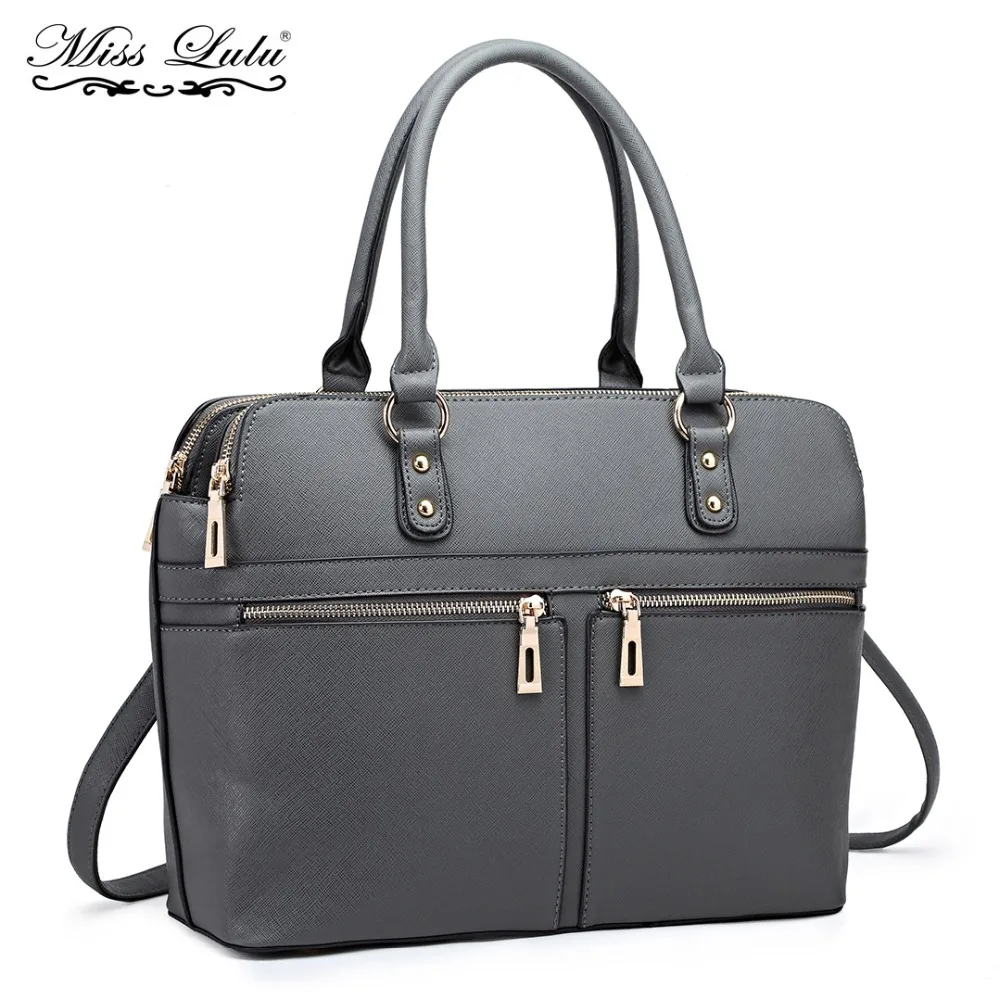 Miss Lulu Women Laptop Handbags Leather Shoulder Bags Crossbody Bags