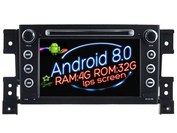 Excellent Ips screen Android 8.0 Car Dvd Navi Player FOR SUZUKI GRAND VITARA 2005-2012 gps auto stereo audio multimedia 0