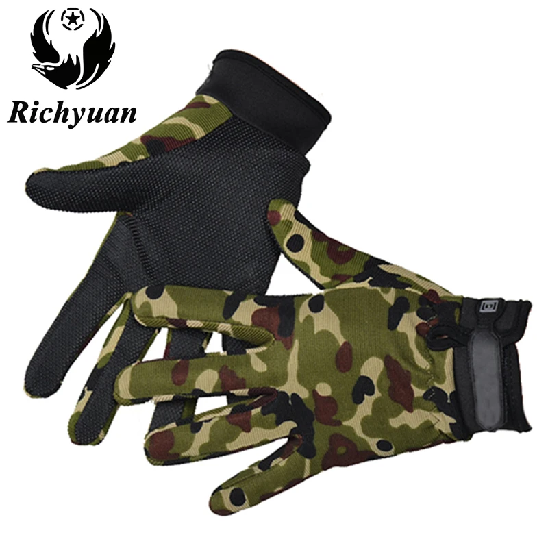 

2018 US Army Tactical Gloves Men Anti-slip Camouflage Military Combat Outdoor Sports Full Finger Bicycle Mittens Gloves