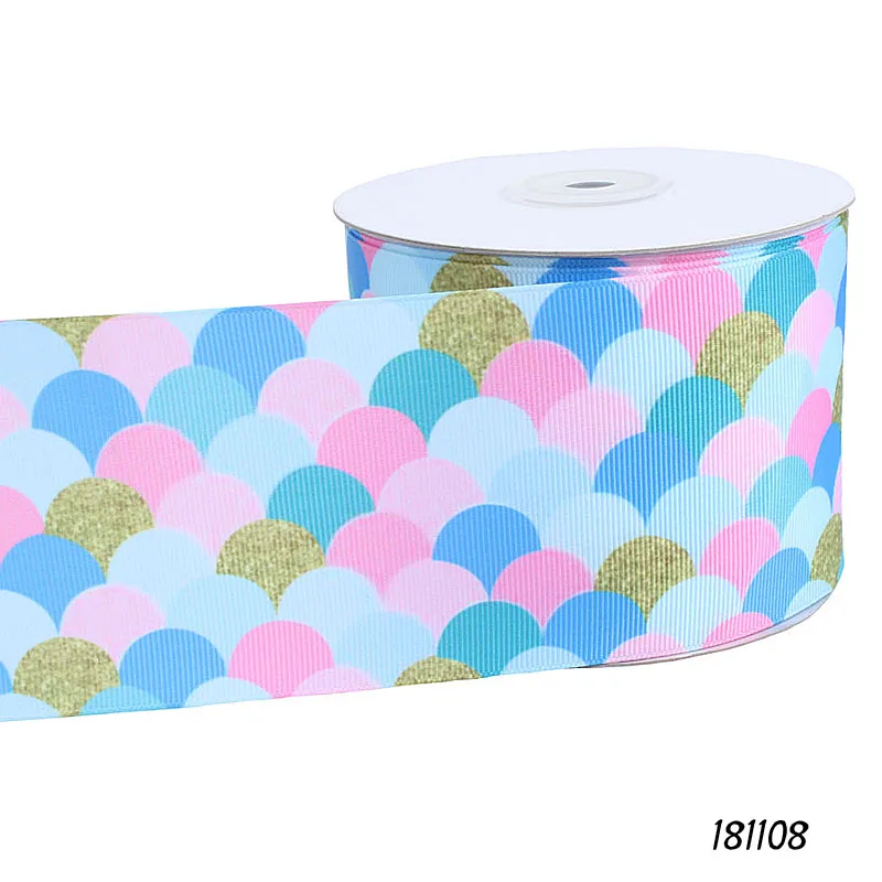 

(50 yards/lot) Wholesale price 3" mermaid printed grosgrain ribbon for decoration