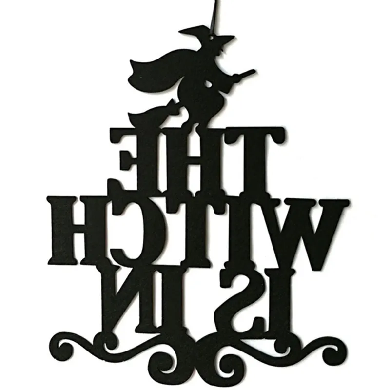 Ведьма в Хэллоуин висячий знак двери висячие Хэллоуин украшения