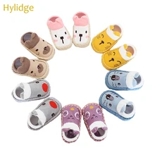 Детские носки-тапочки Hylidge с милым животным котом, медведем и уткой Нескользящие Детские носки с мульттяшными персонажами для маленьких мальчиков и девочек