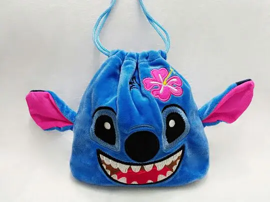 manga 1PCS Flower Stitch Cartoon Drawstring Bags Cute Plush storage handbags makeup bag Coin Bundle Pocket