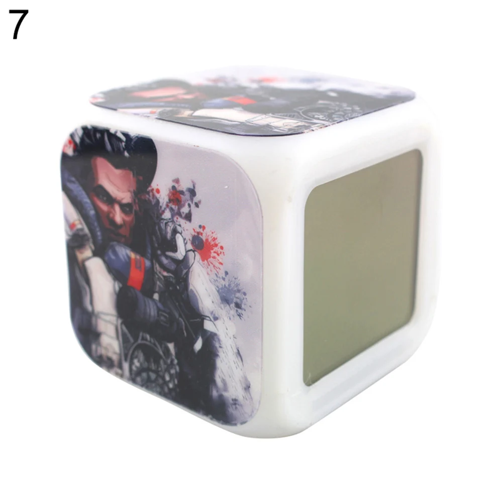 30# модные красочные кубические Отображение Даты Недели светодиодный светильник цифровые часы для Apex Legends подарок светодиодный часы