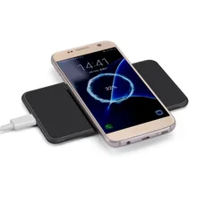 S7 беспроводное быстрое зарядное устройство ультратонкая прямоугольная зарядная панель быстрое зарядное устройство для смартфона для устройства с поддержкой QI