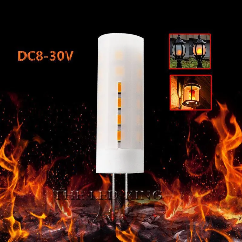 Новая светодиодная лампа SonQin E27 G4 8 30 в 2835SMD с эффектом пламени лампочки огня 9 Вт 5 15