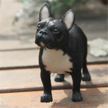 

Cute Puppy Statue Simulation Animal DOG French Bulldog Creative Home Decor ResinAction Figure Collectible Model Toy BOX P1378