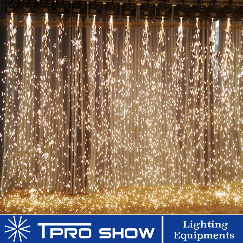 

Cold Fireworks 400W Sparklers Machine Fountain with Waterfall or Vertical Spray Pyro Effect Dmx Control for Wedding Stage T Show