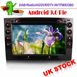 Android 9,0 автомобильное радио с GPS NAVI DVD DAB + 4G Bluetooth DTV wifi OBD DVR автомобильный стерео для RENAULT MEGANE 2003-2010