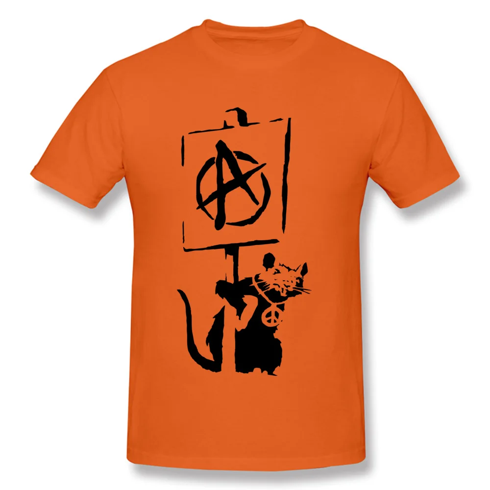 Футболка Бэнкси Rat by, Мужская футболка с Мстителями,, летние футболки с короткими рукавами, хлопок, простая одежда в стиле хип-хоп в уличном стиле - Цвет: Orange